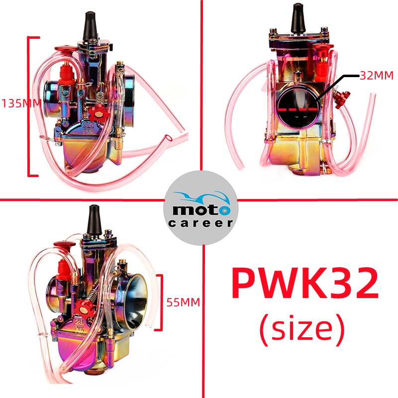 PWK Carburetor 21 34mm Racing SUDCO Free POWER JET Flat Slide