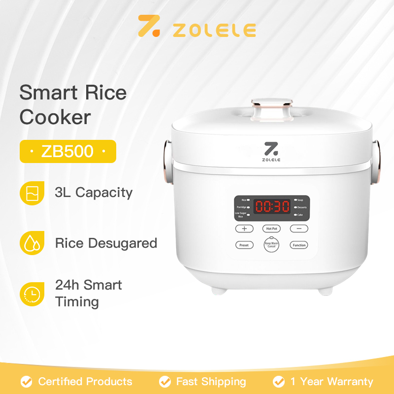 ZOLELE ZB500 3L Multi Function Low Sugar Rice Cooker Non Stick