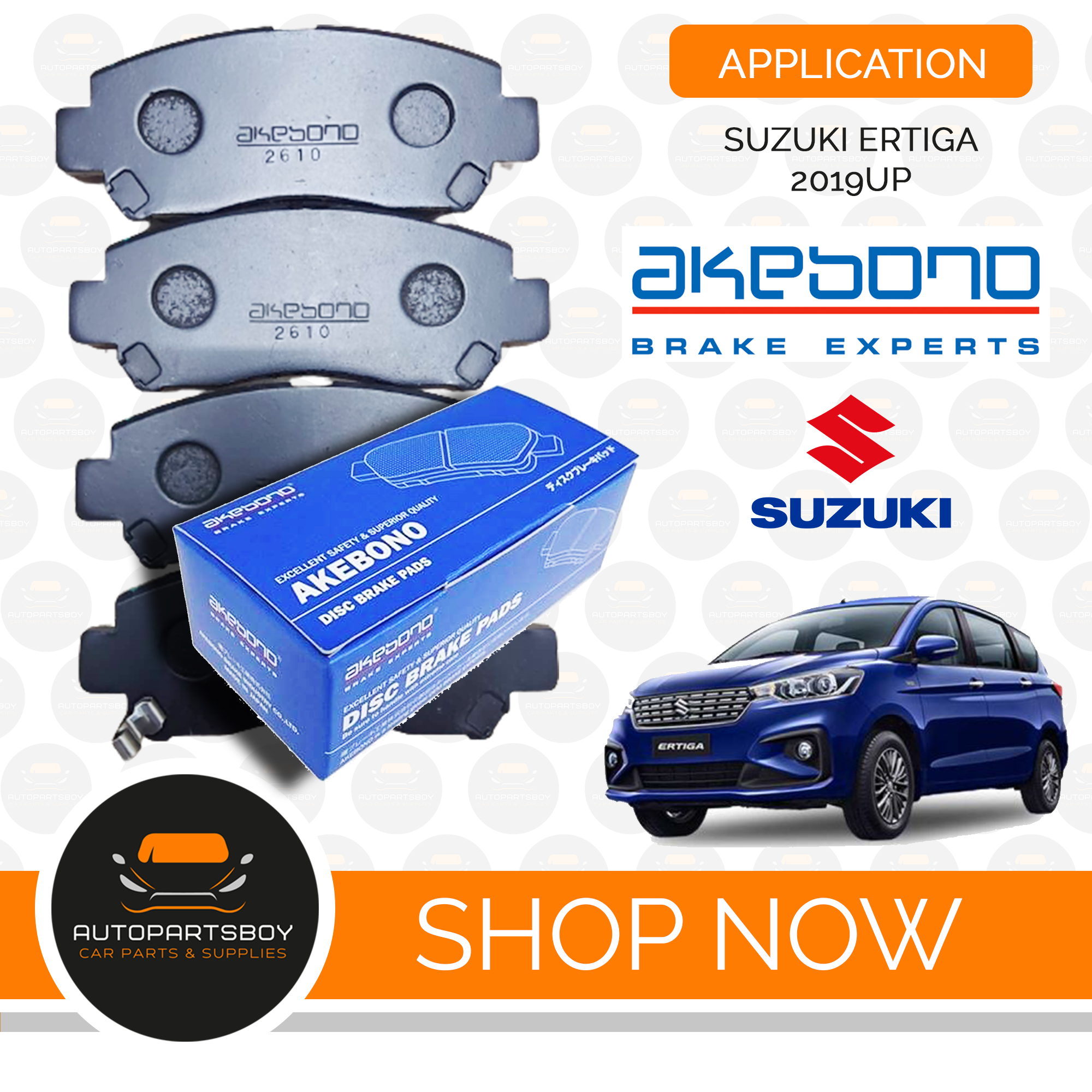 AKEBONO BRAKE PAD FOR SUZUKI ERTIGA 2019 2020 2021 2022 NEW MODEL