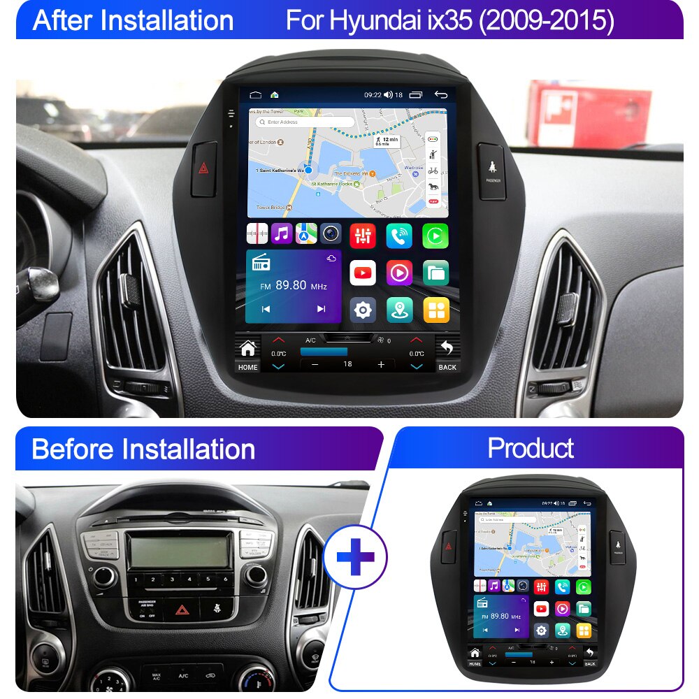 LEHX Pro 2 Din Android 11 Car Radio Multimedia Player For Hyundai IX35