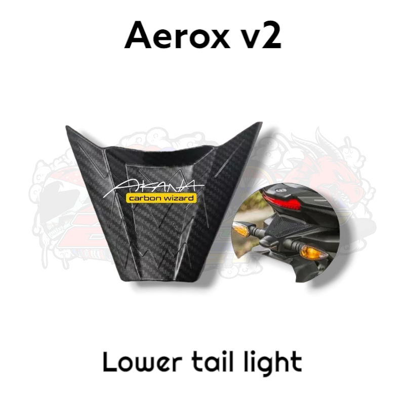 Yamaha Aerox V Lower Tail Light Carbon With Akana Sticker Lazada Ph