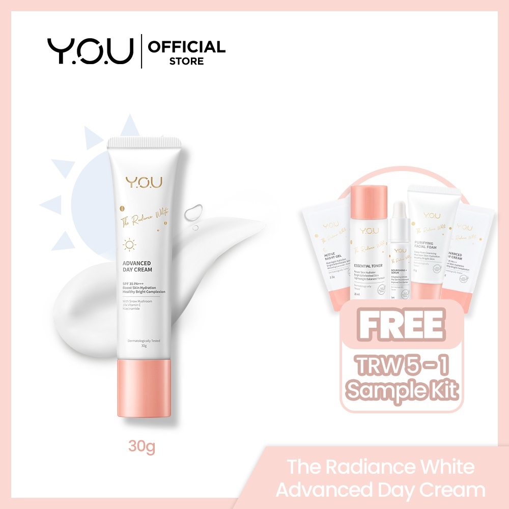 Y O U The Radiance White Advanced Day Cream Brightening Hydrating SPF