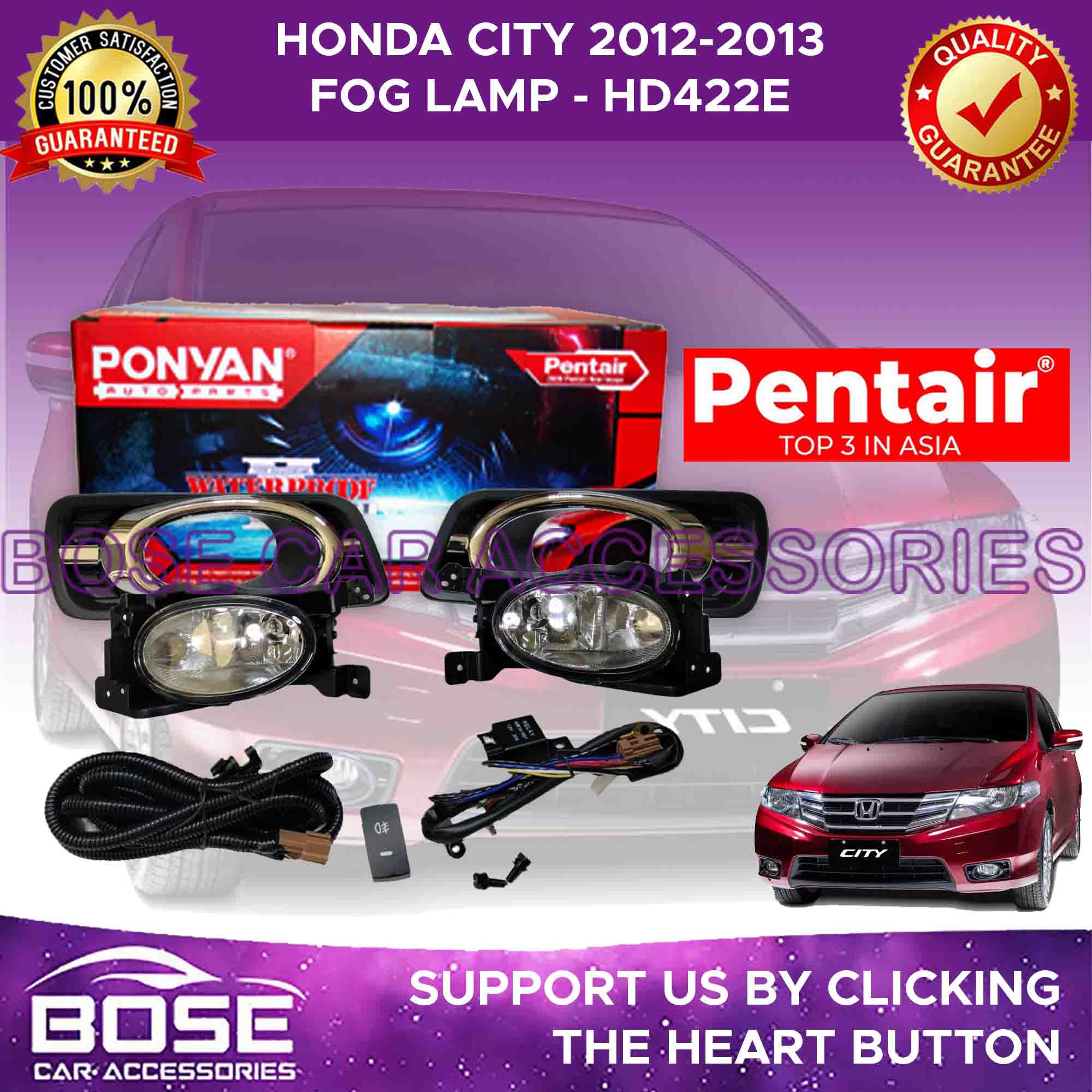 Pentair Foglamp Set Honda City 2012 2013 Fog Lamp Foglight Assembly