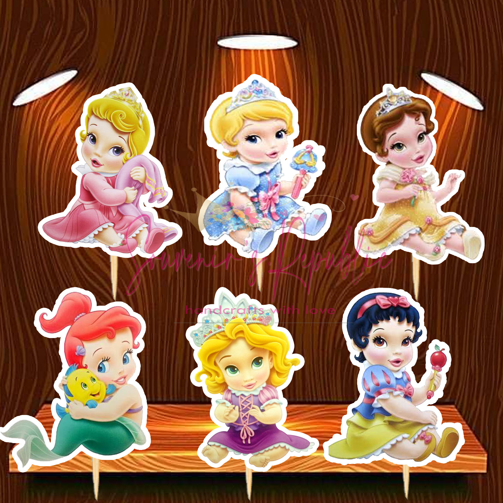 Baby Disneyy Princess Cupcake Topper 12 Pcs Lazada PH