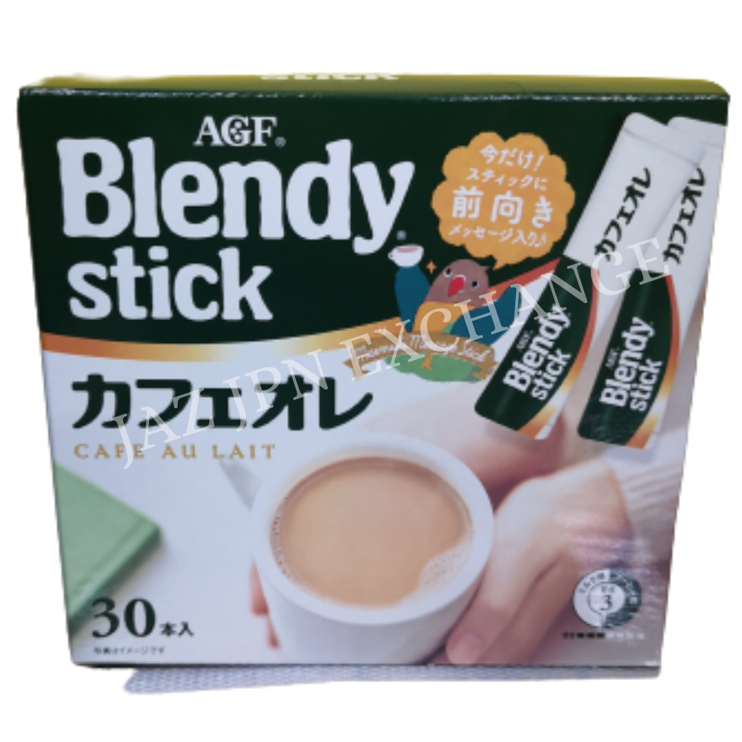 AGF Blendy Stick Cafe Au Lait Instant Coffee With Milk 30 Sticks