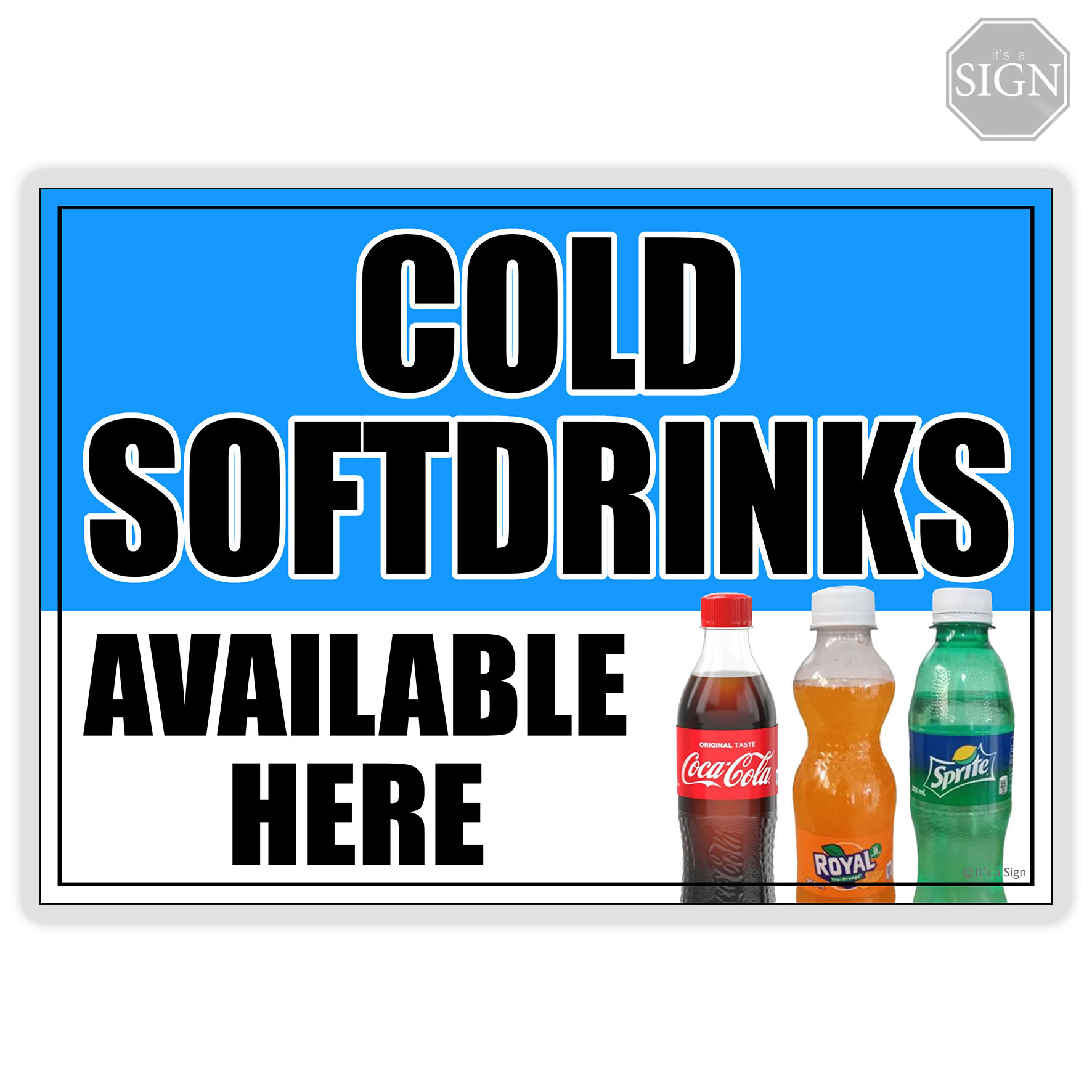 Cold SoftDrinks Sari Sari Store Sign Laminated Signage Label A4