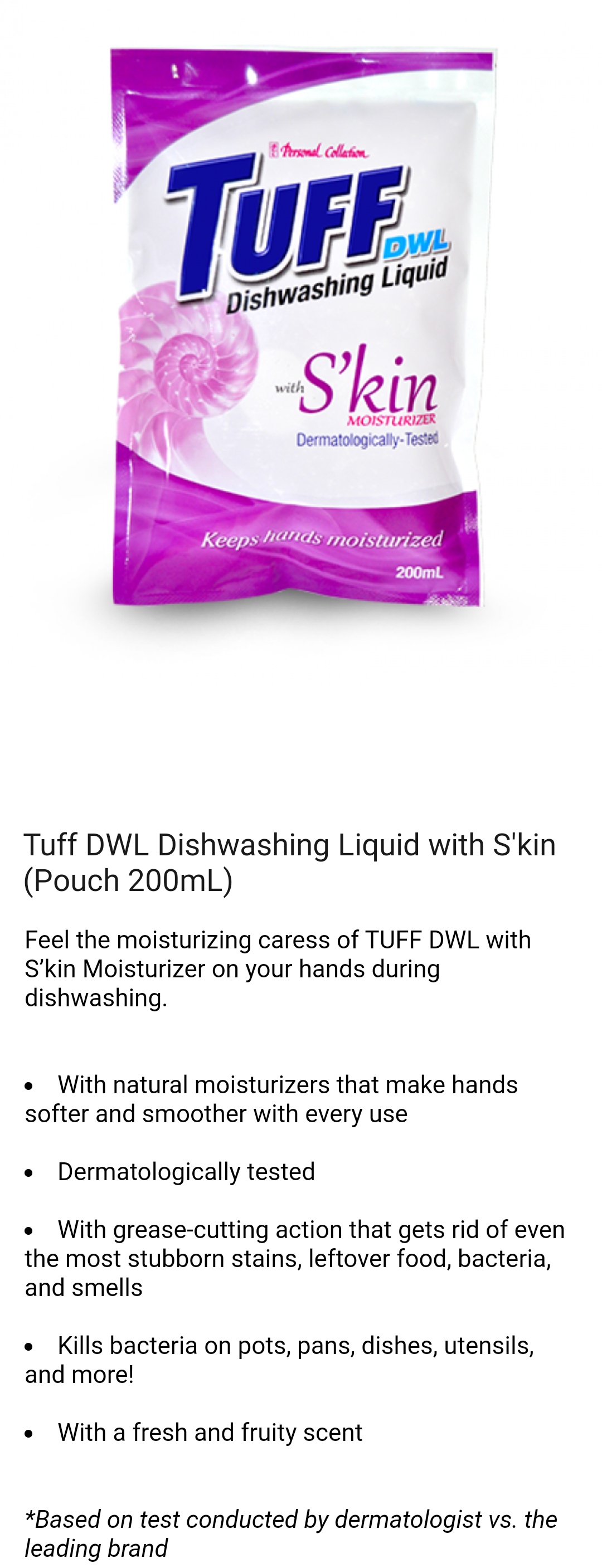 Tuff Dishwashing Liquid Ml Pouch With Germex And With Skin