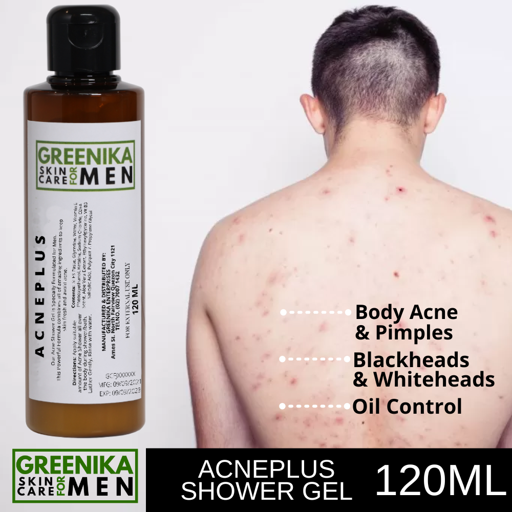 ANTI BODY ACNE SHOWER GEL Greenika For Men AcnePlus Body Wash