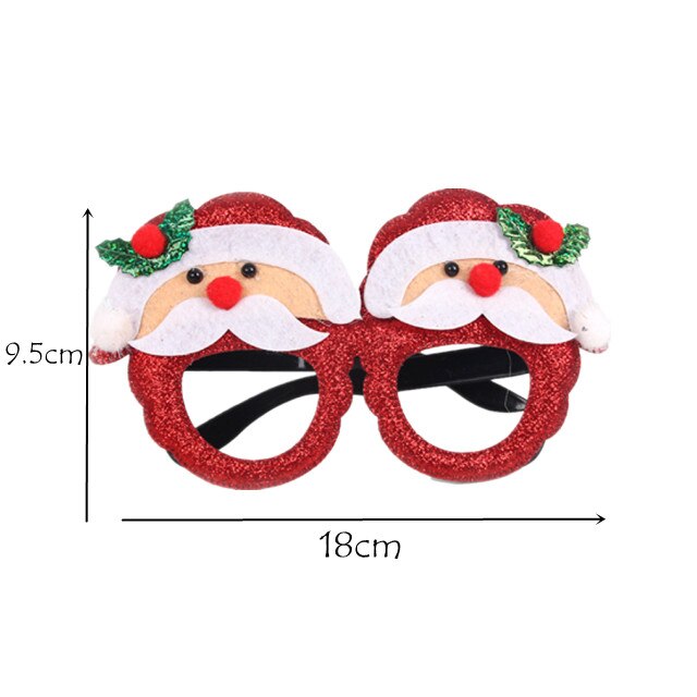 Gafas de decoración navideña para niños anteojos de Papá Noel muñeco