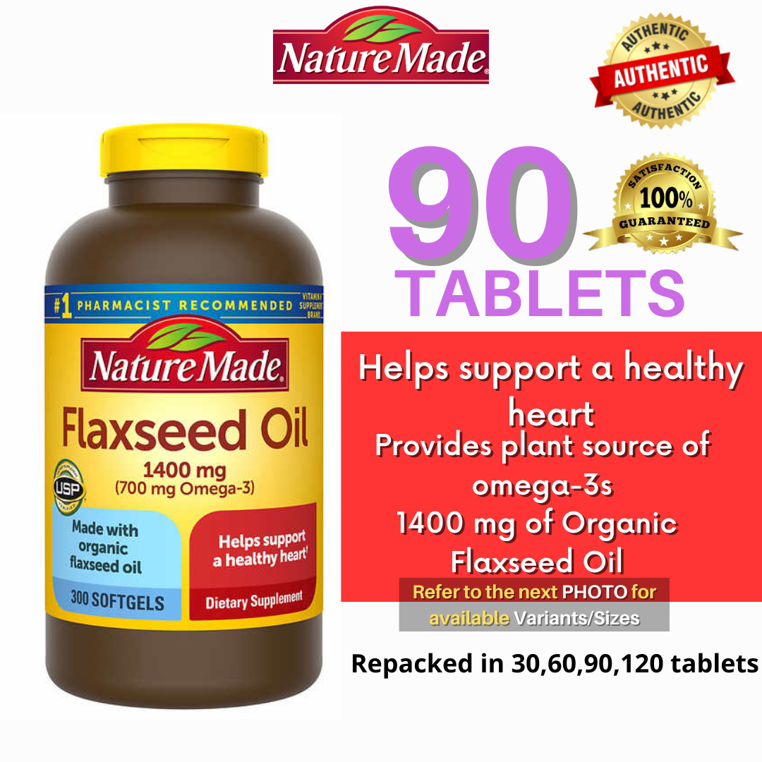 90 Softgels Nature Made Flaxseed Oil 1400 Mg Lazada PH