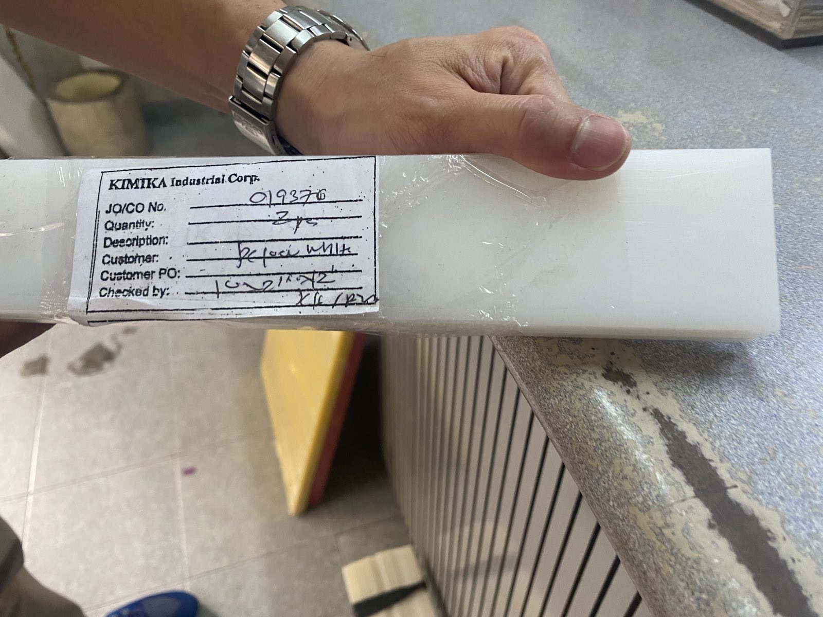 UHMWPE White Sheet Pre Cut To Size 10mm X 2 Inches X 12 Inches