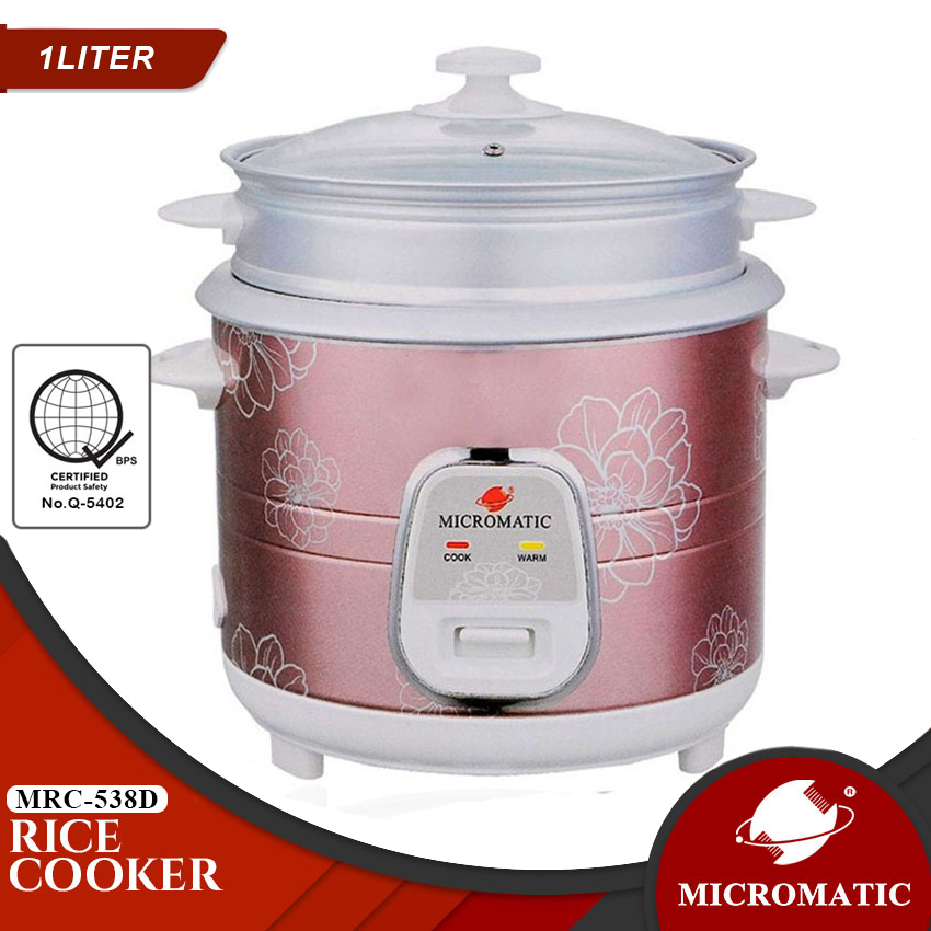 Micromatic MRC 538D 1 0L Good For 3 5 Persons Rice Cooker With Steamer