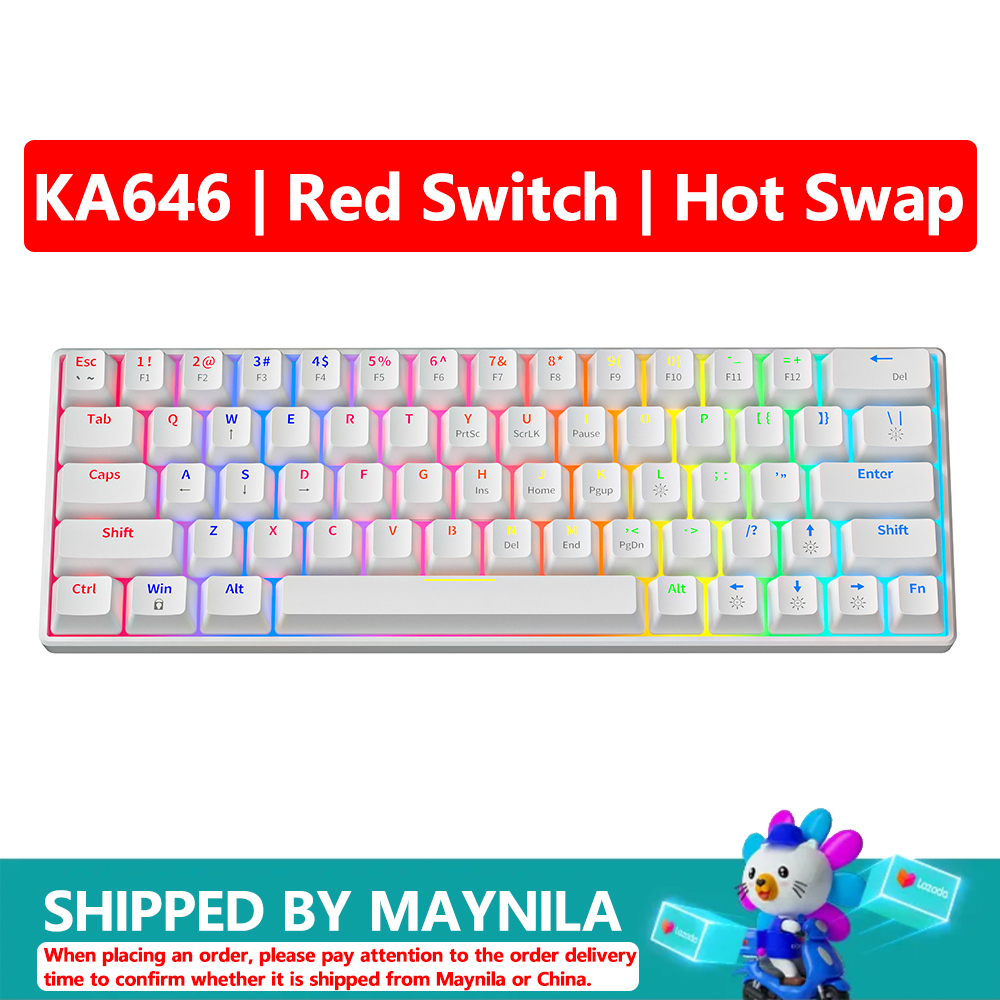 DELIVER IN 3 DAYS ZIFRIEND ZA646 KA646 63 Keys Mechanical Keyboard