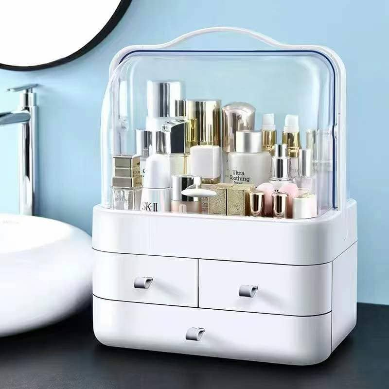 3 Layer Makeup Organizer Large Capacity Waterproof And Dustproof