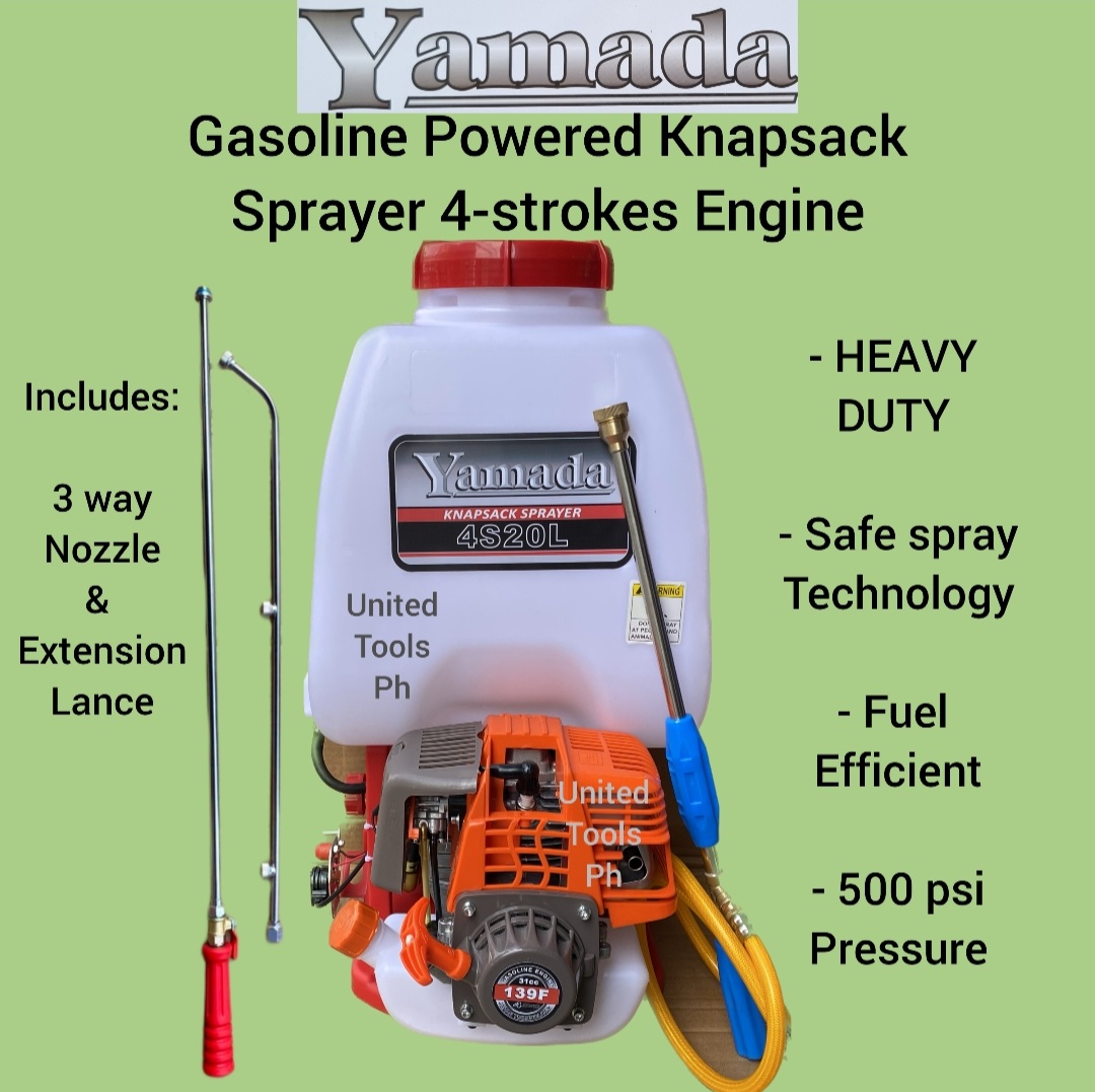 Yamada Gasoline Powered Knapsack Sprayer Strokes Engine Heavy Duty