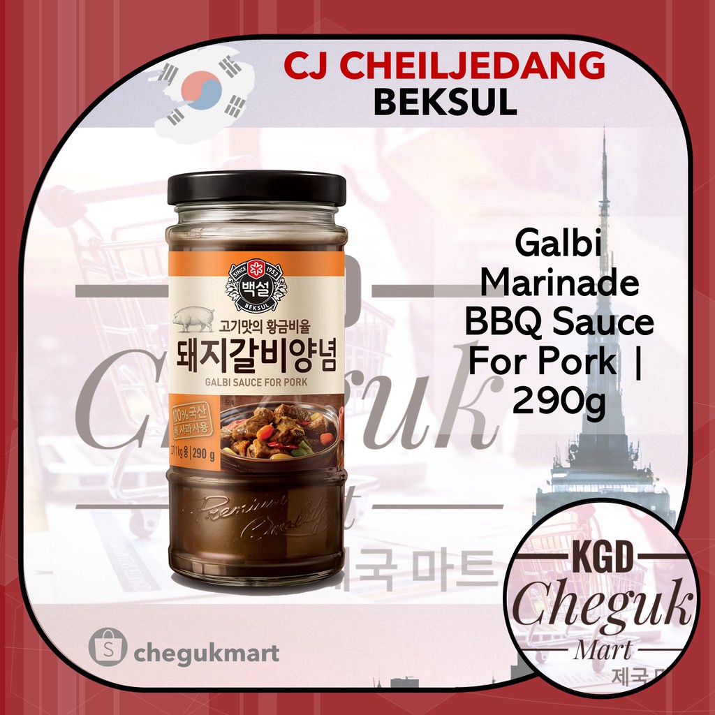 CJ Beksul Pork Galbi Marinade Korean BBQ Sauce Samgyupsal 290g Lazada PH