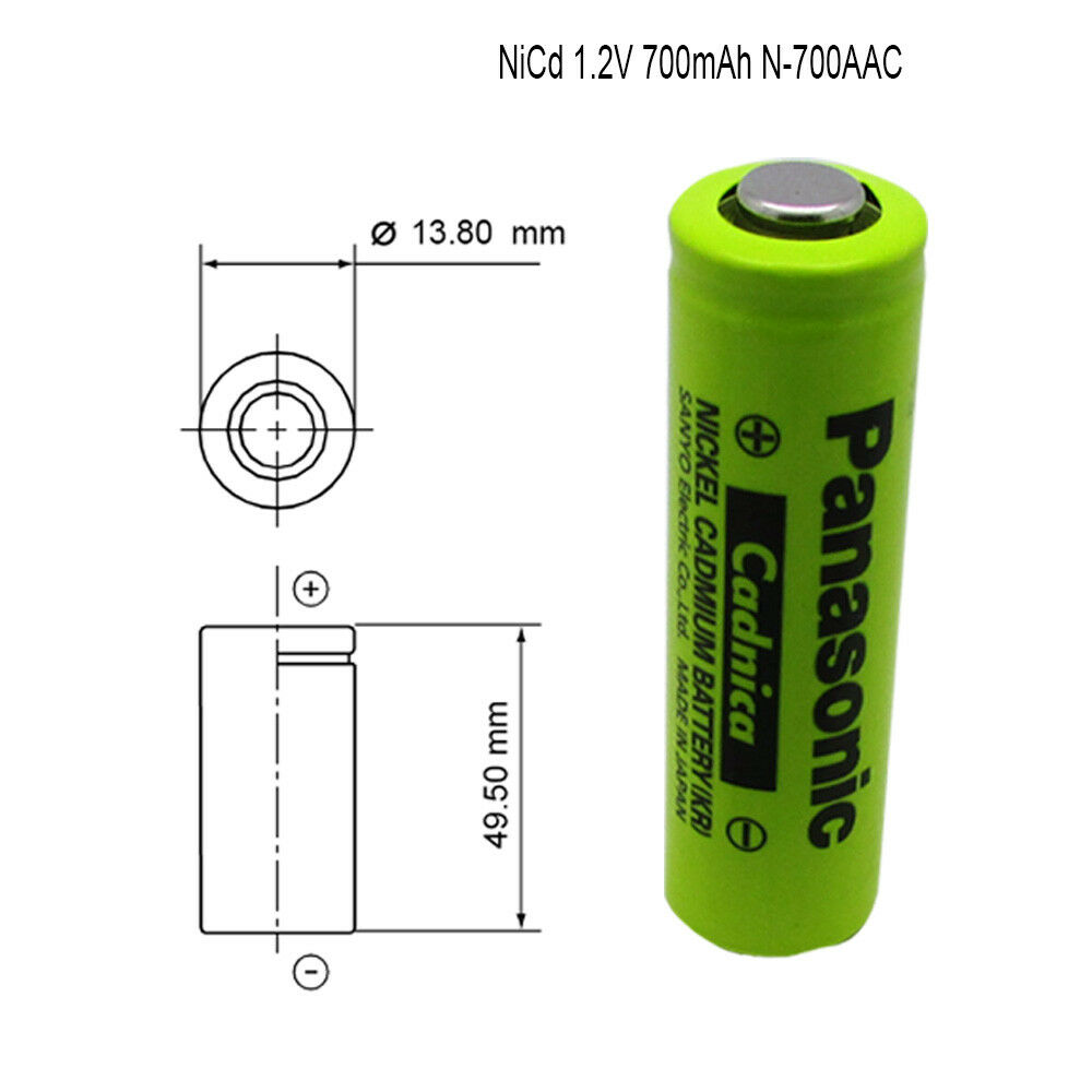 Panasonic Cadnica Nicd Aa V Mah Rechargeable Battery N