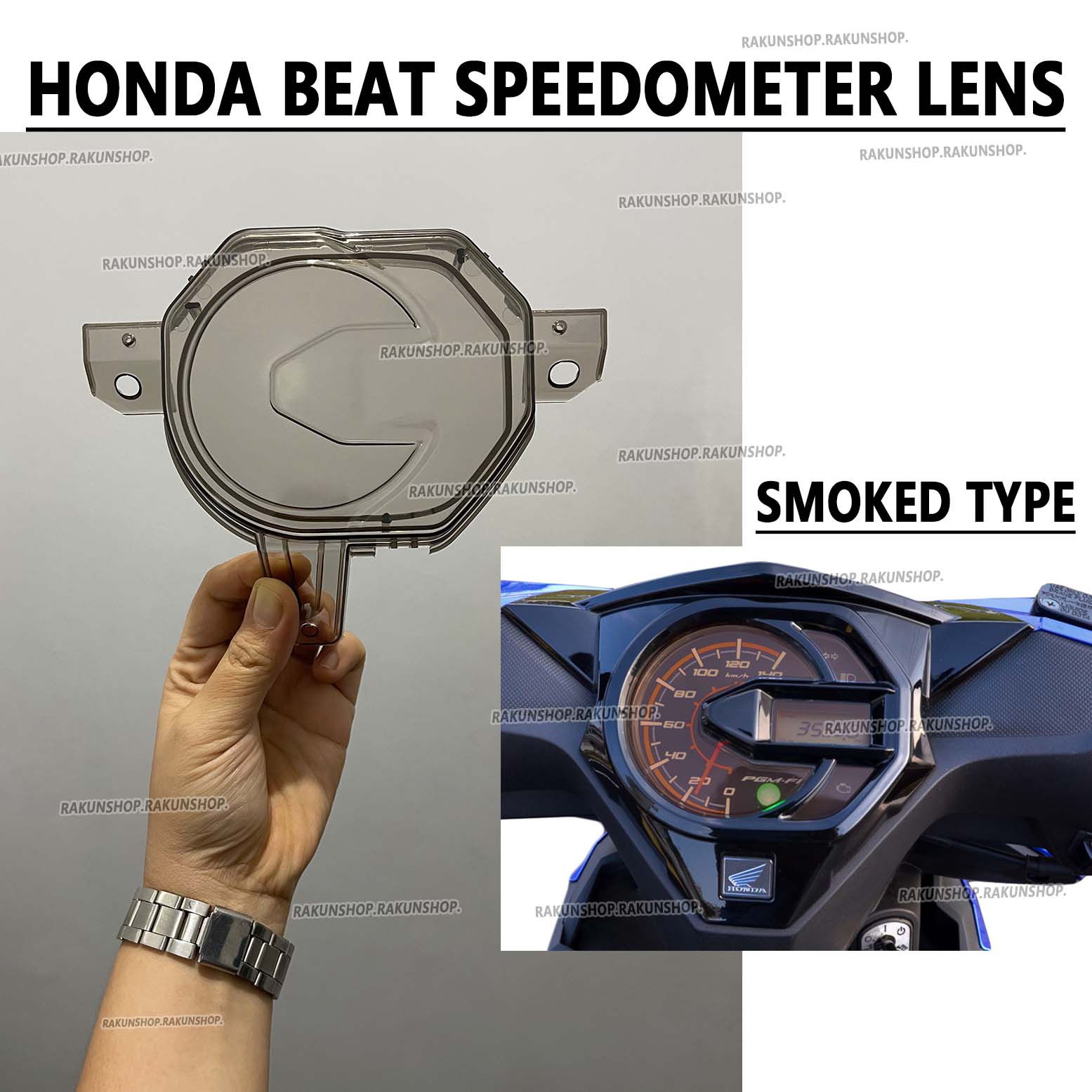 Honda Beat Fi Speedometer Panel Lens Replacement CLEAR SMOK3D Plug And