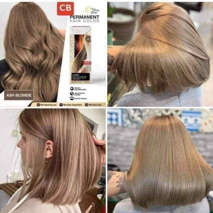 100 Original Merry Sun Permanent Hair Color Ash Blonde Lazada PH