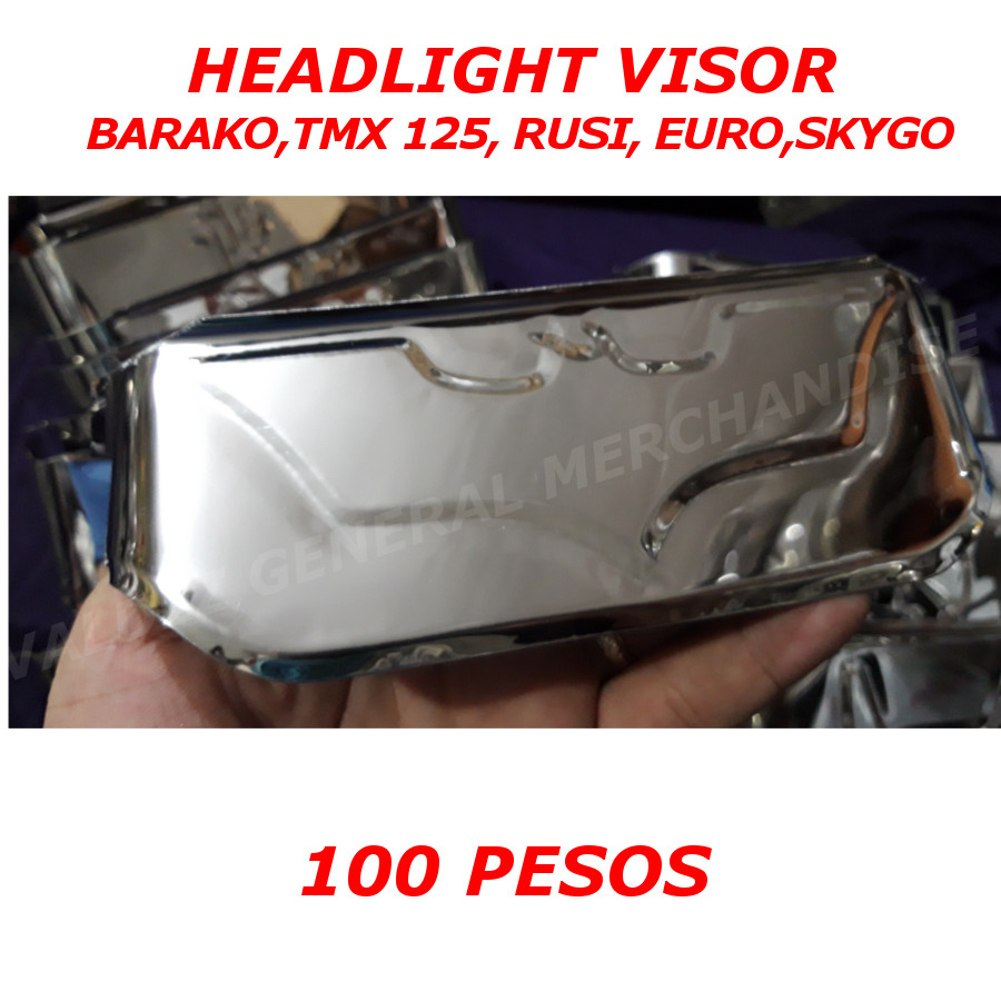 Tmx Barako Rusi Euro Headlight Visor Stainless