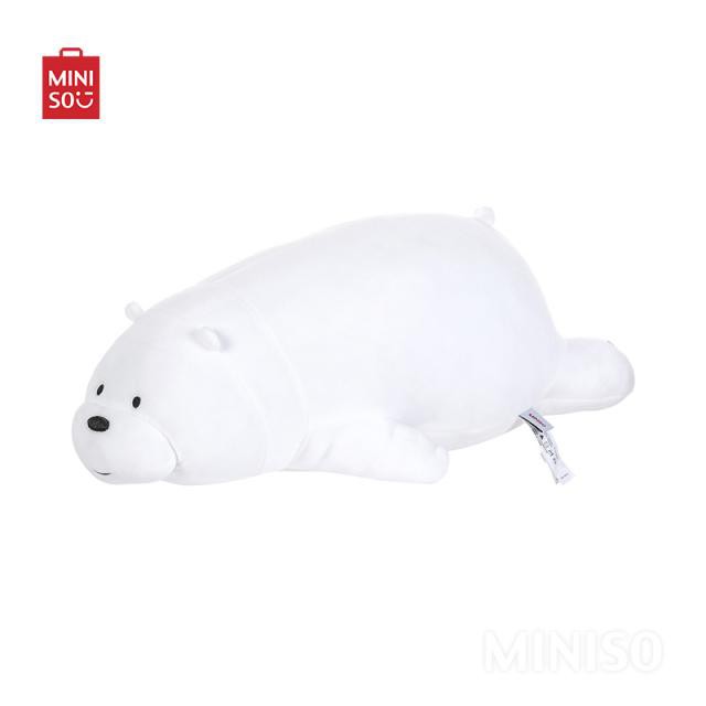 Miniso We Bare Bears Lying Plush Toy Grizzly Panda Ice Bear