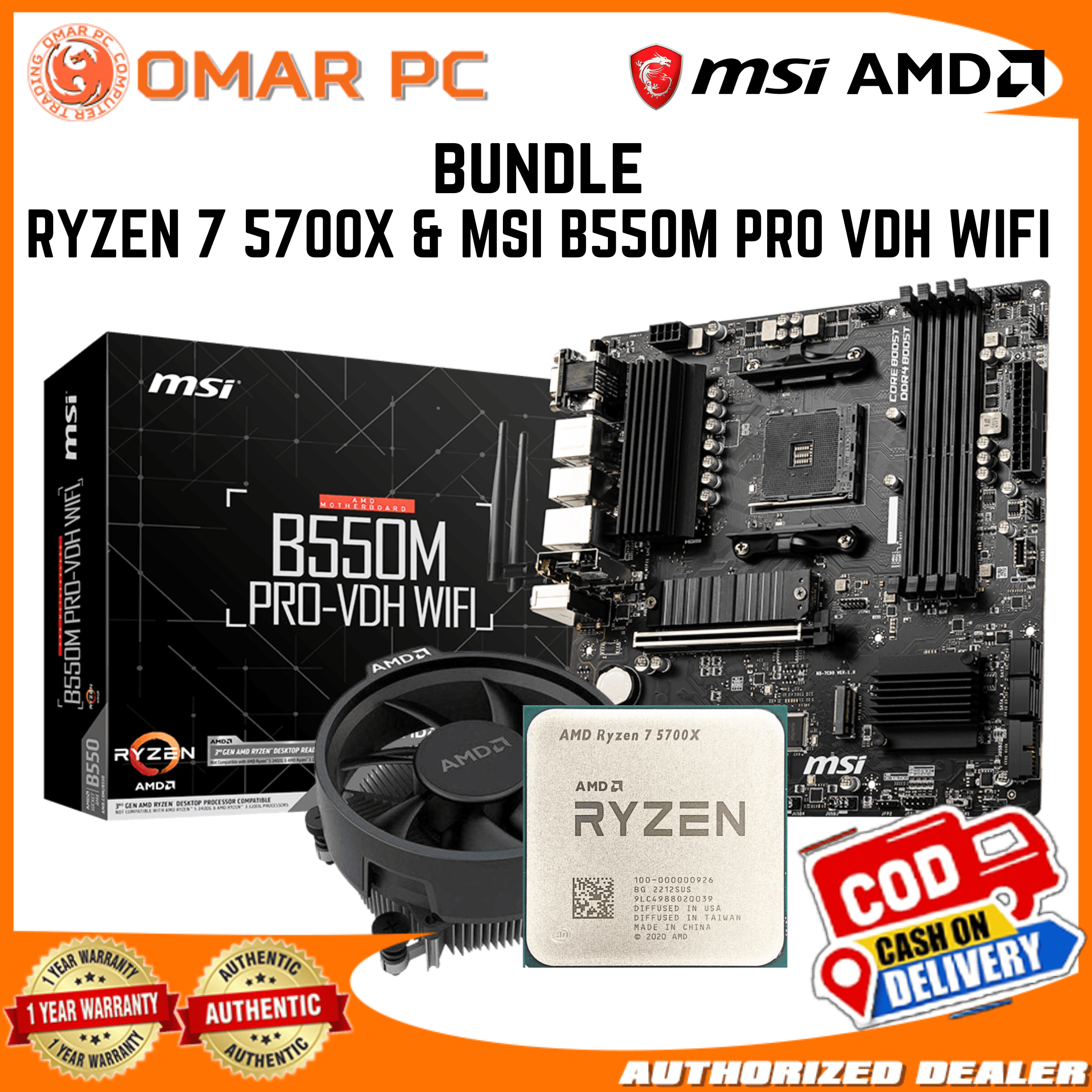 Bundle Amd Ryzen X Msi B M Pro Vdh Wifi Motherboard Lazada Ph