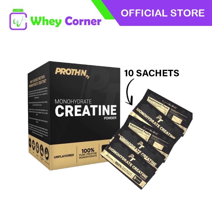 PROTHIN Prothin Creatine Monohydrate Unflavored 60 Servings 1 Box 5g