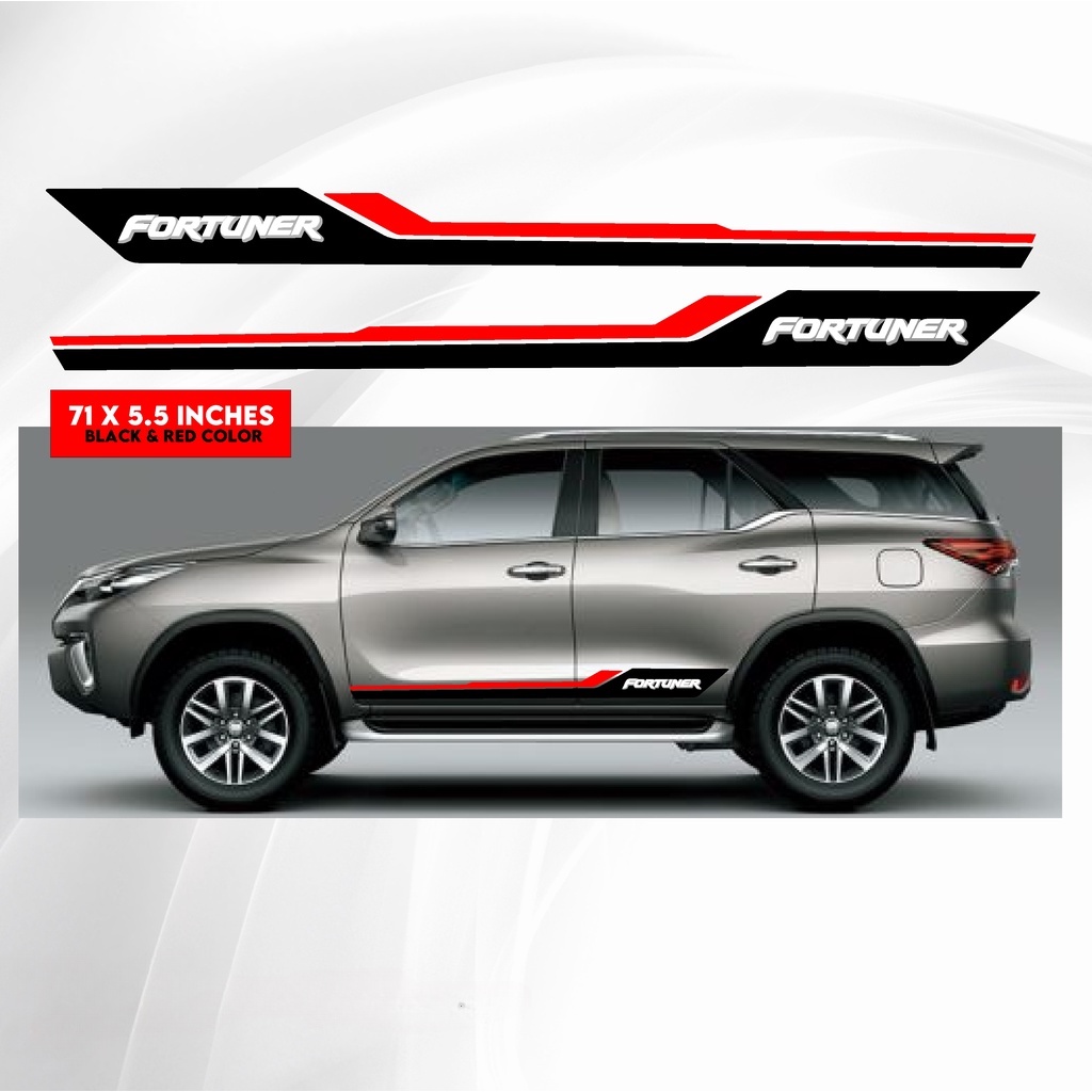 X2 TOYOTA FORTUNER BODY STICKER CUT OUT VINYL DECALS FOR TOYOTA