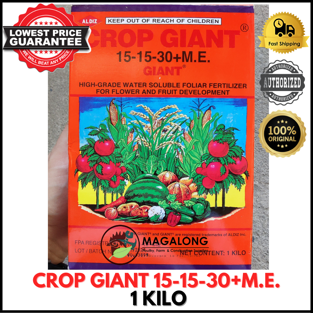 CROP GIANT 15 15 30 M E FOLIAR FERTILIZER 1 KILO Lazada PH