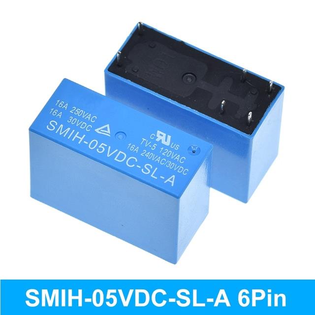 1PCS SMIH 05V 12V 24VDC SL A SL C 6 Pin 8 Pin Relay 250V 16A SMIH 05VDC