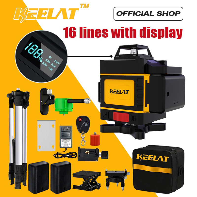 Keelat Line D D Laser Level Green Light Cross Self Leveling