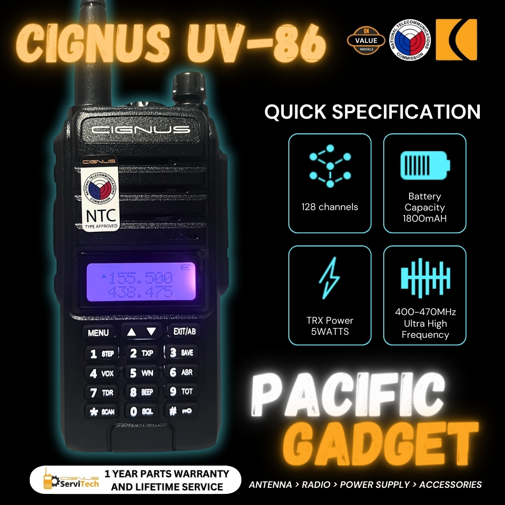 Cignus UV 86 Dualband 5watts Two Way Radio Walkie Talkie Radio Lazada PH