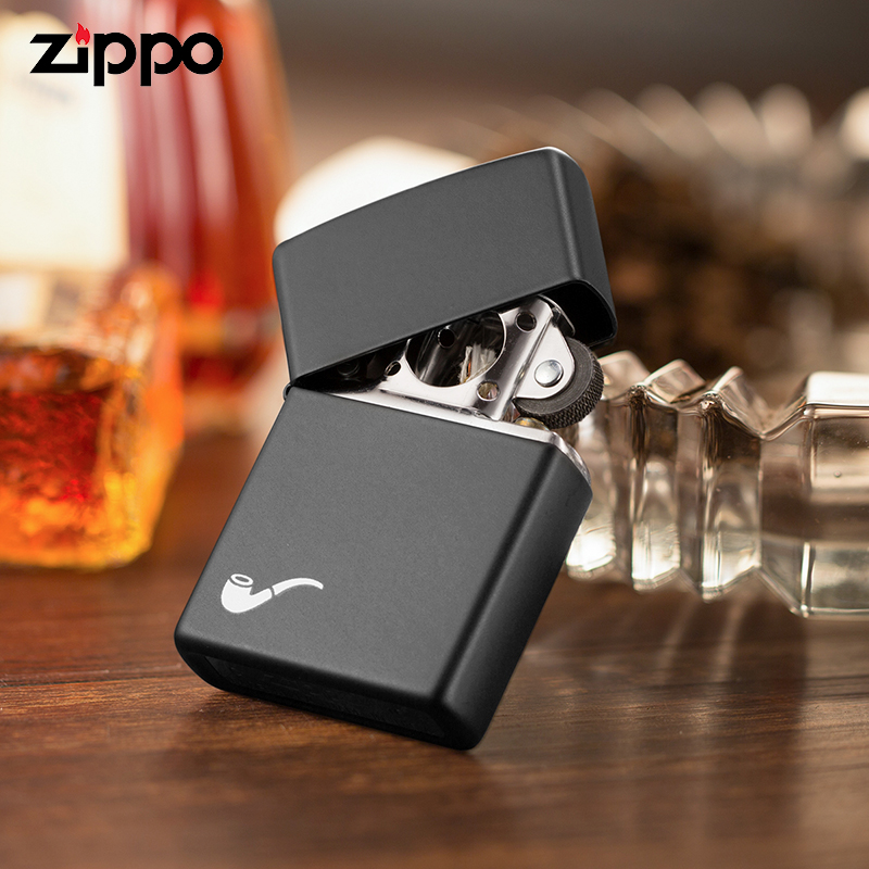 Zippo Pipe Lighter Black Matte Design Windproof Pipe Lighter Zippo