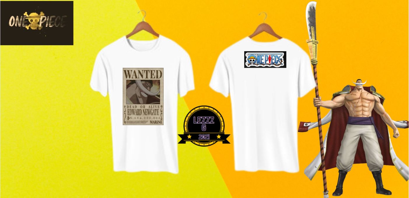 Onepiece Anime Yonko Wanted Poster Shirt In White Lazada Ph