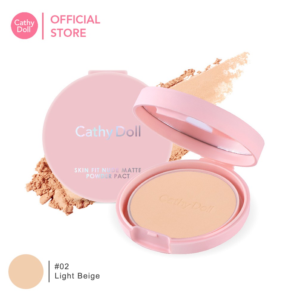 Cathy Doll Skin Fit Nude Matte Powder Pact Spf G Light Beige