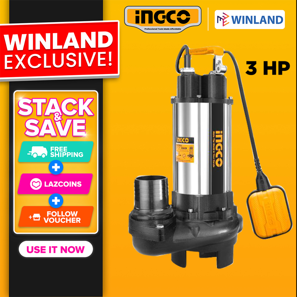 Ingco By Winland Seawage Submersible Pump 3HP 2200W SPDB22001 5 ING PT