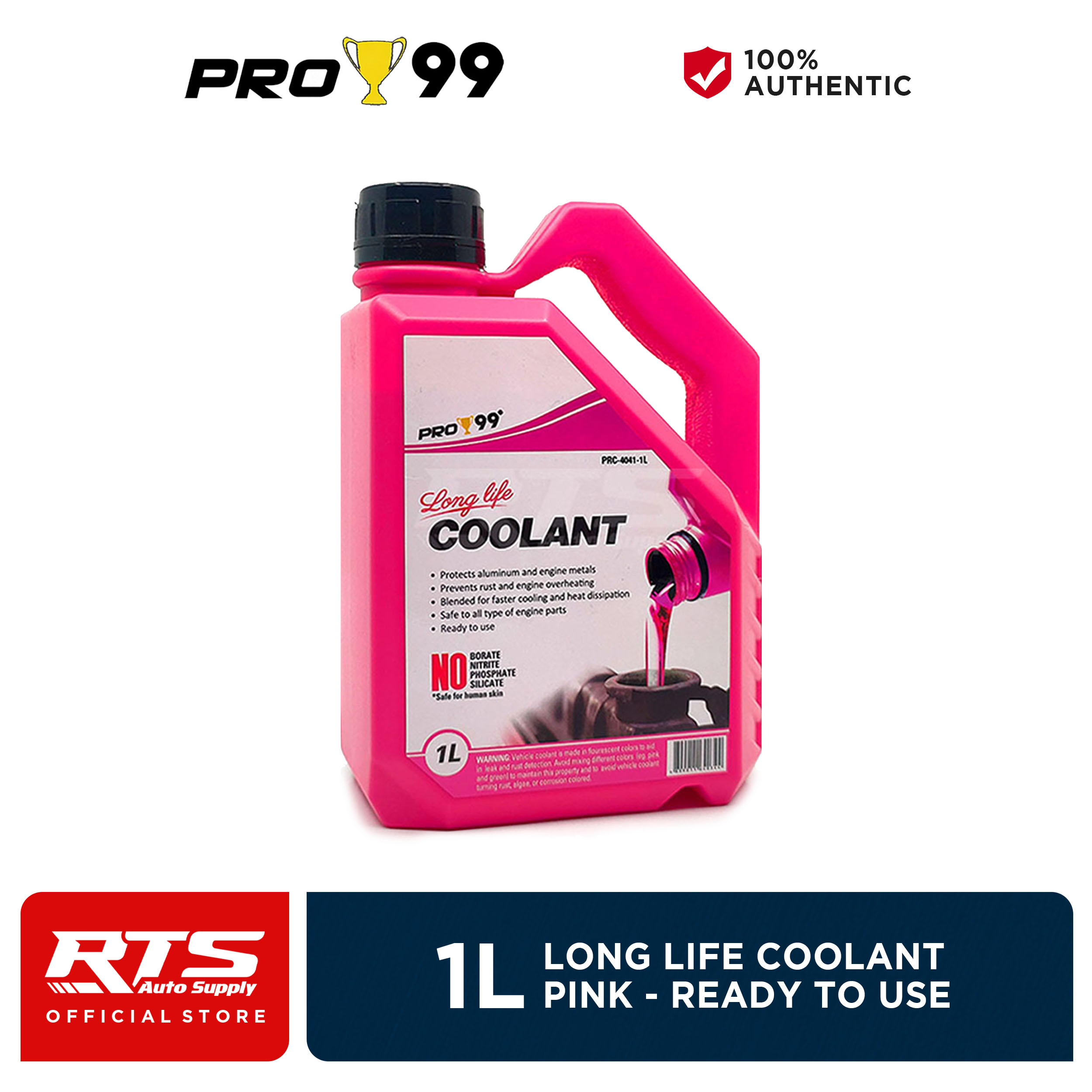 Pro And Peak Long Life Radiator Coolant Pink Liters L