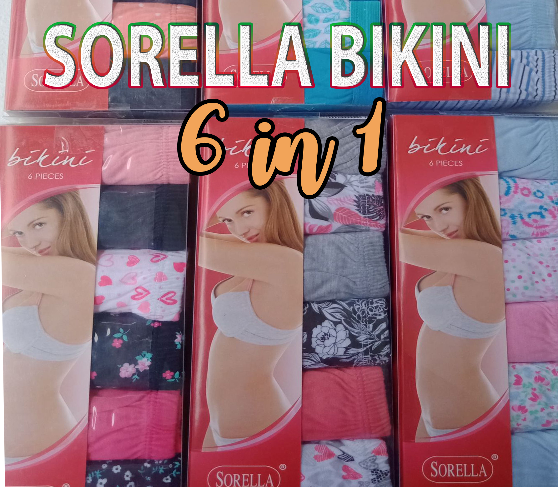 ORIGINAL Sorella Bikini Panty For Women 6in1 W BOX Size Available