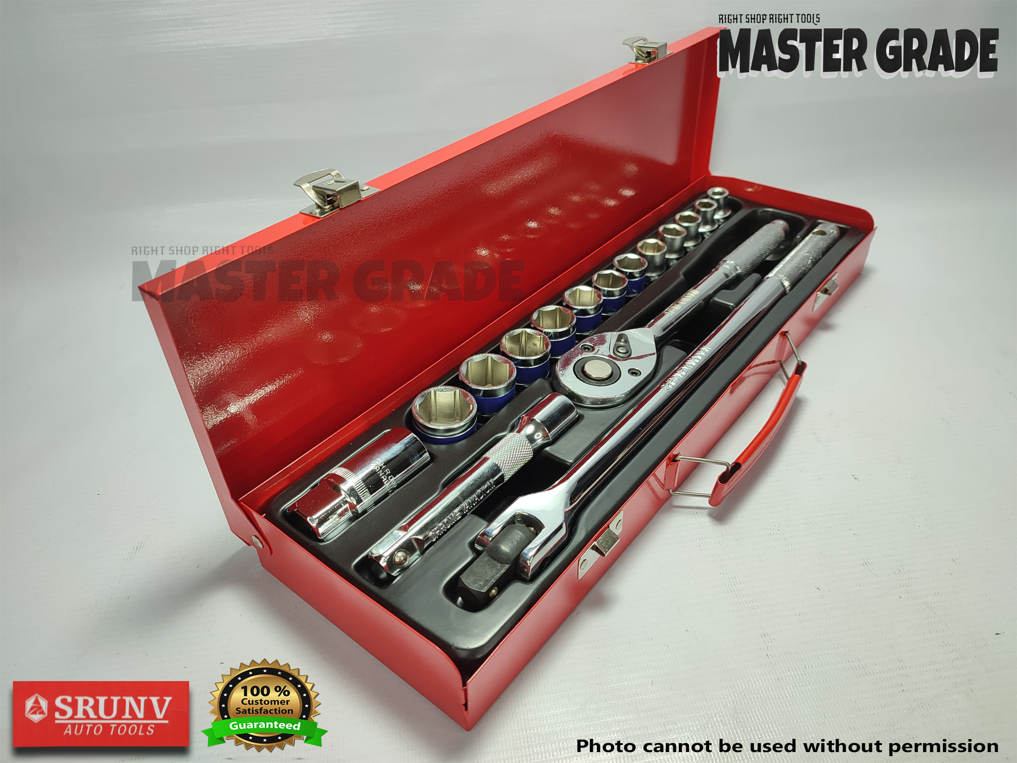 MG ORIGINAL SRUNV HEAVY DUTY 16 Pcs Socket Wrench Set 1 2 Drive 6