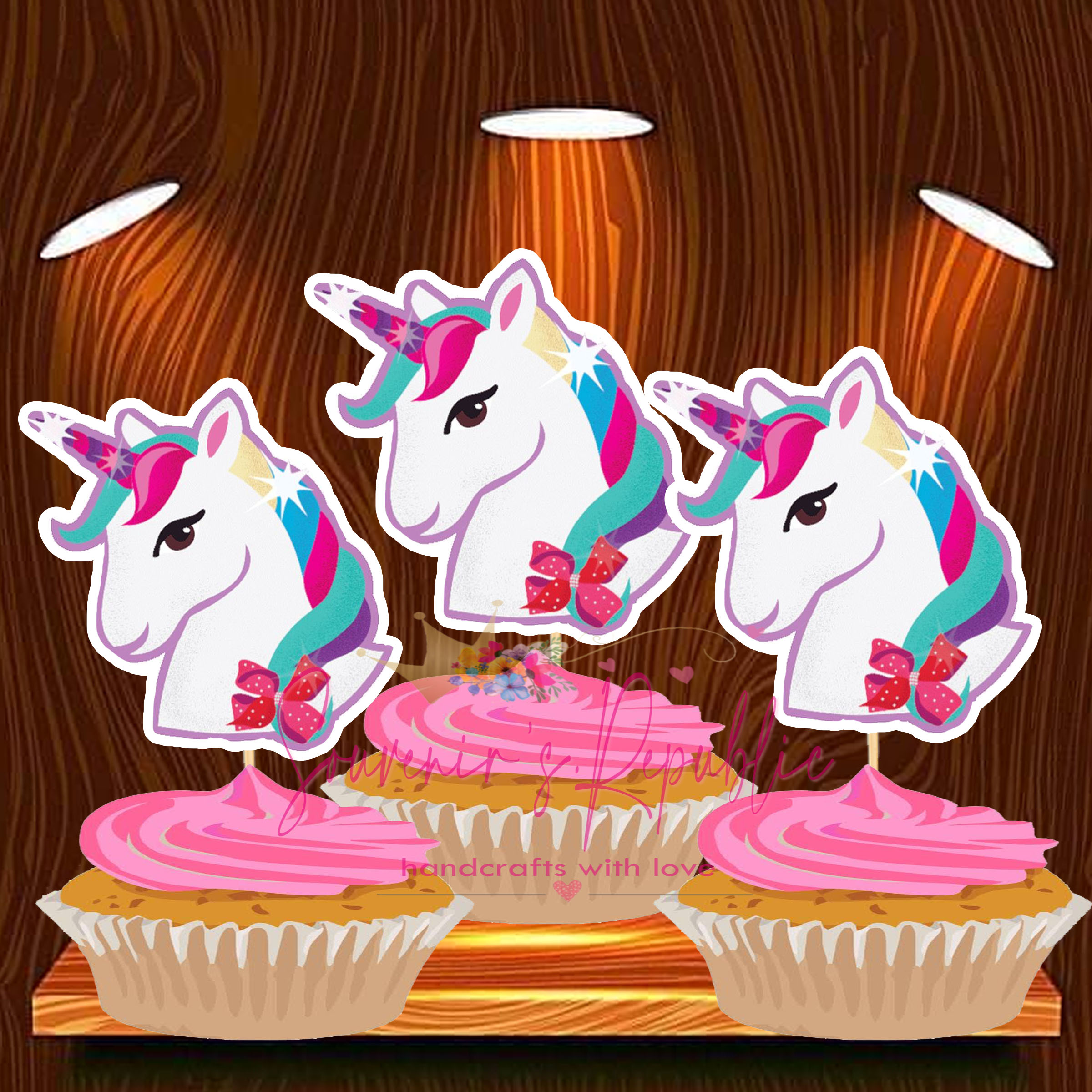 Unicorn Head Cupcake Topper 24 Pcs Lazada PH