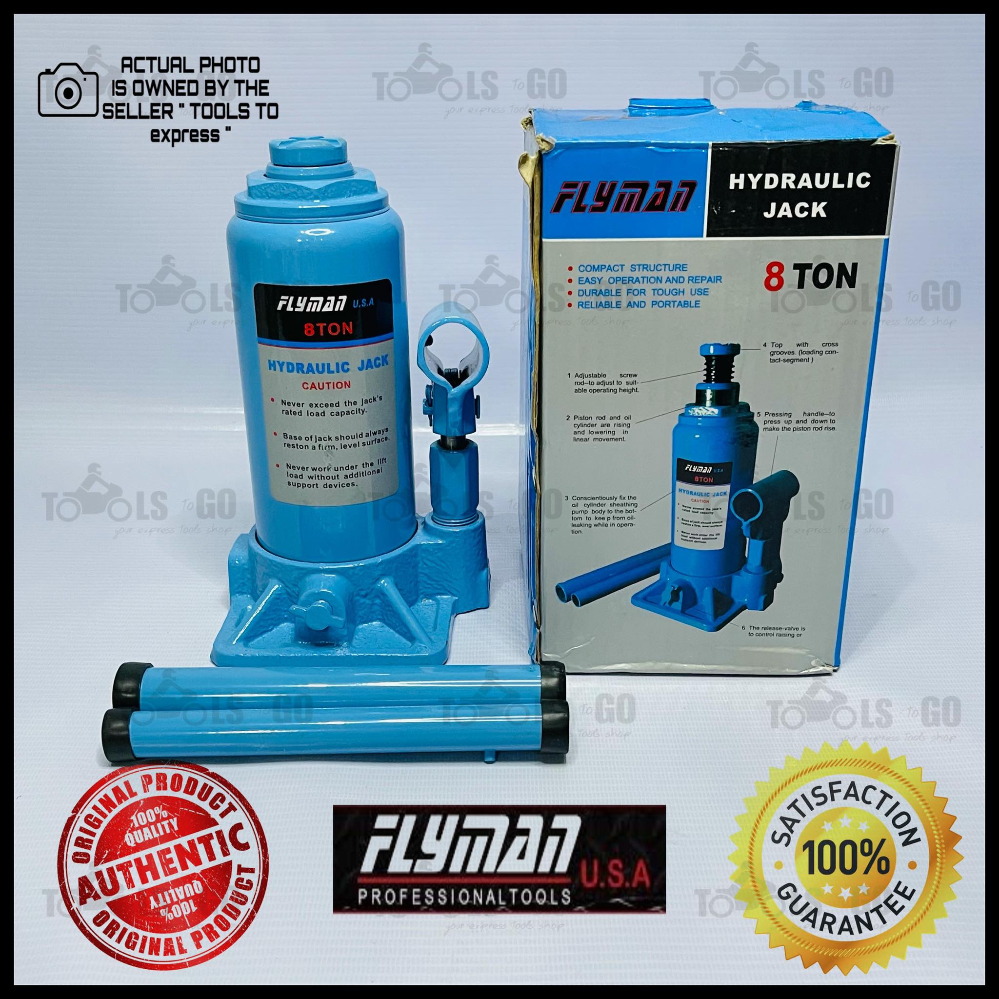 HYDRAULIC BOTTLE JACK 8 TONS FLYMAN Lazada PH