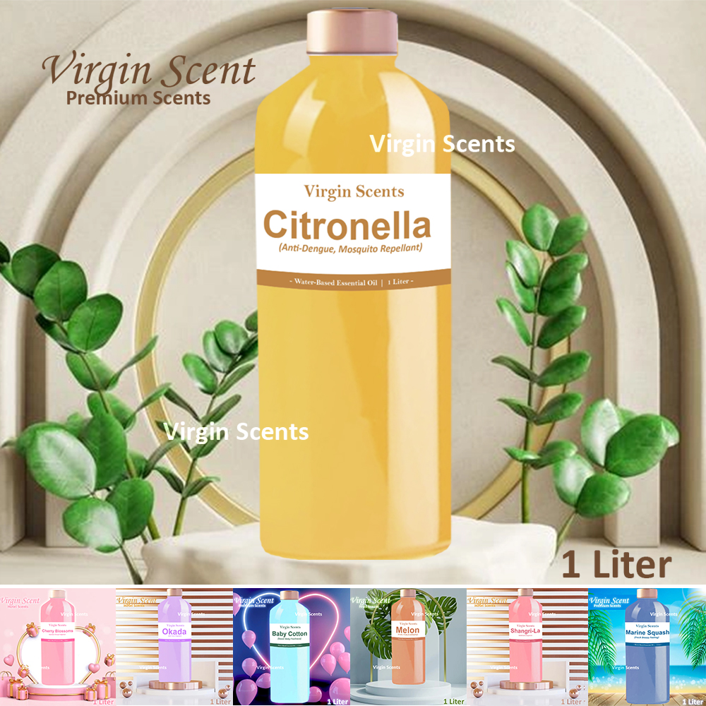 VIRGIN And ORGANIC CITRONELLA And ALL Premium Scents 1 Liter Water