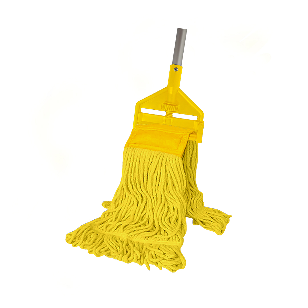 Kleensafe Heavy Duty Colored Mop Head With Aluminimum Handle Set Heavy