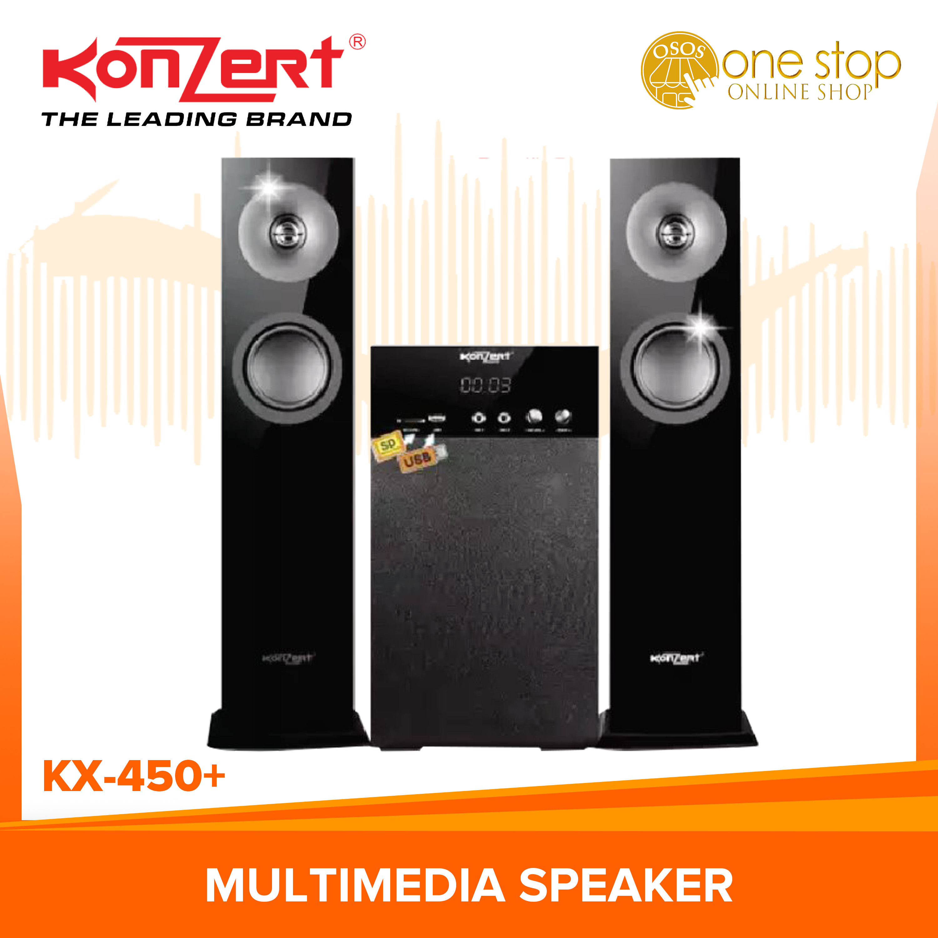 Konzert Kx Multimedia Speaker System W Bluetooth Fm Sd Usb