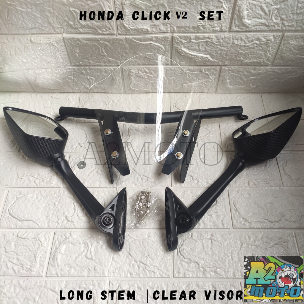 Honda Click V Genio Side Mirror With Bracket And Visor