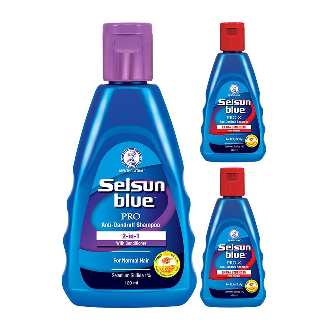 Selsun Blue Pro Anti Dandruff Shampoo 120ML With Pro X Anti Dandruff