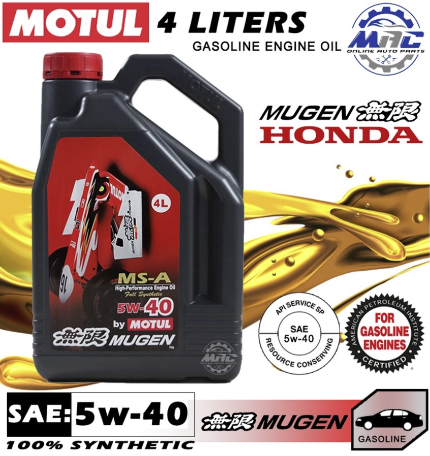 Motul Ms A Mugen W Synthetic Engine Oil For Honda Api Sp