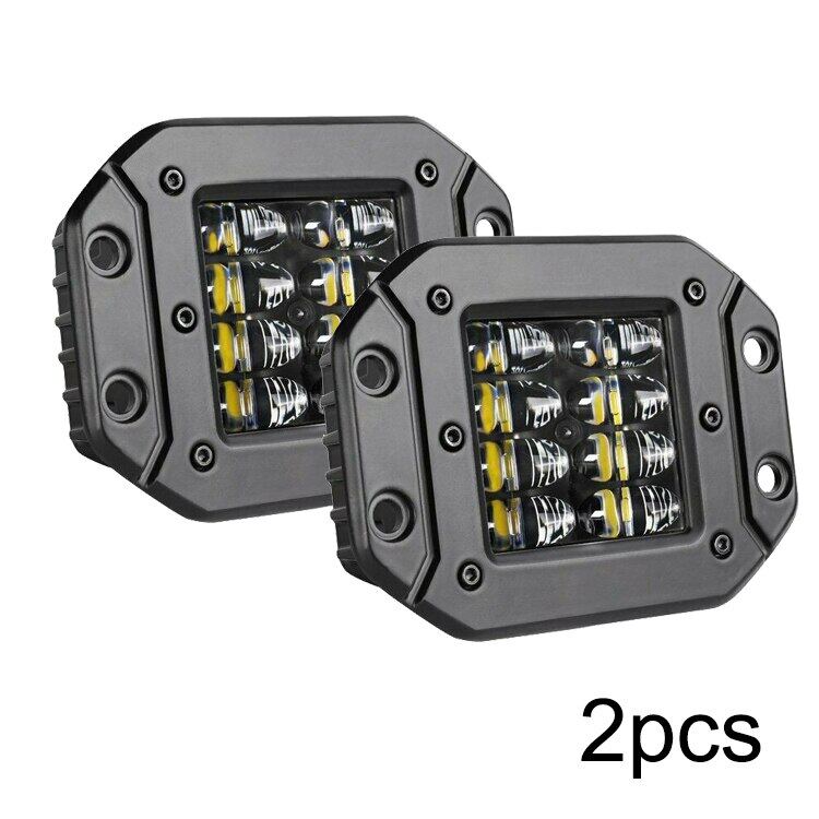 2pcs 5 40W Flush Mount LED Pods Driving Lights LED Work Light Flush