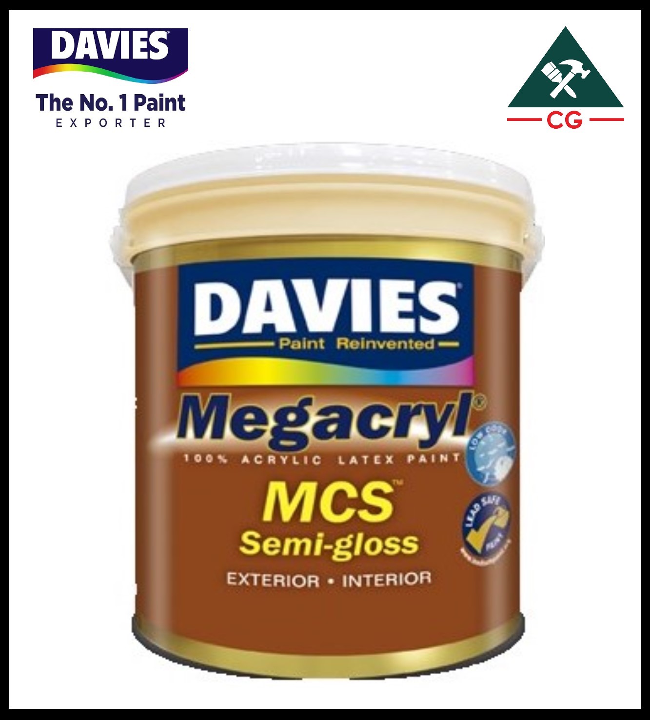 Davies Megacryl Semi Gloss Latex Paint Pail 16 Liters Premium Gallon