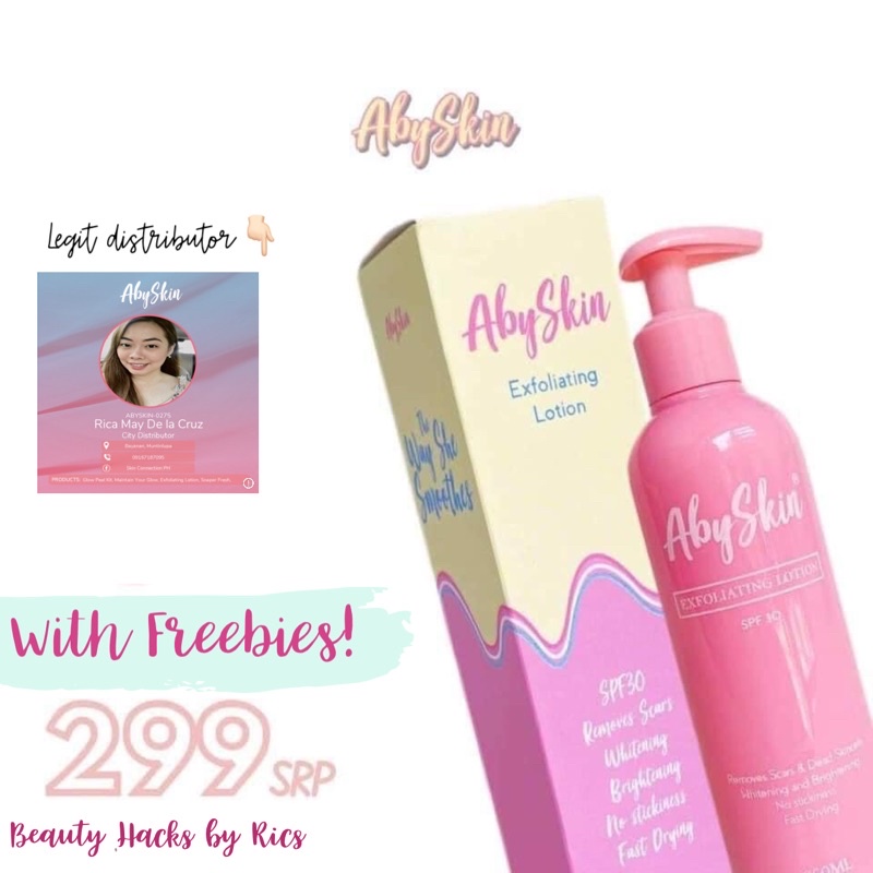 Abyskin Exfoliating Lotion With Freebie Lazada Ph